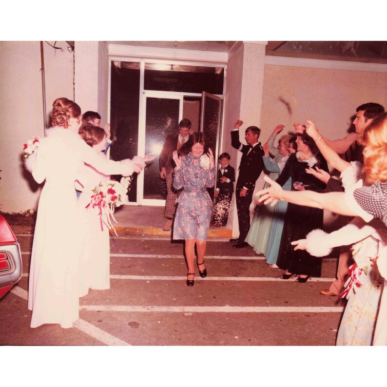 Vintage 1970s Military Wedding Lot 6 Photos Mess Dress Church Christmas 4x5 image 2
