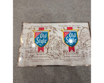 Vintage Heileman's Old Style Beer Metal Label Sheet G Heileman Brewing Co