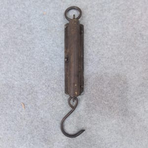 c. 1860s Morton & Bremner NY Antique Brass Spring Scale 24lb Primitive Balance image 5