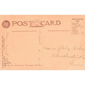 Vintage Postkarte „Rosen rundherum“ von 1911, Newman Post Card Co., B115, sehr guter Zustand Bild 2