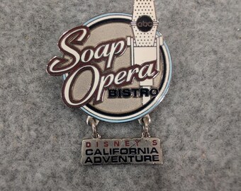 Disney California Adventure Soap Opera Bistro ABC Microphone Dangle Pin Vintage