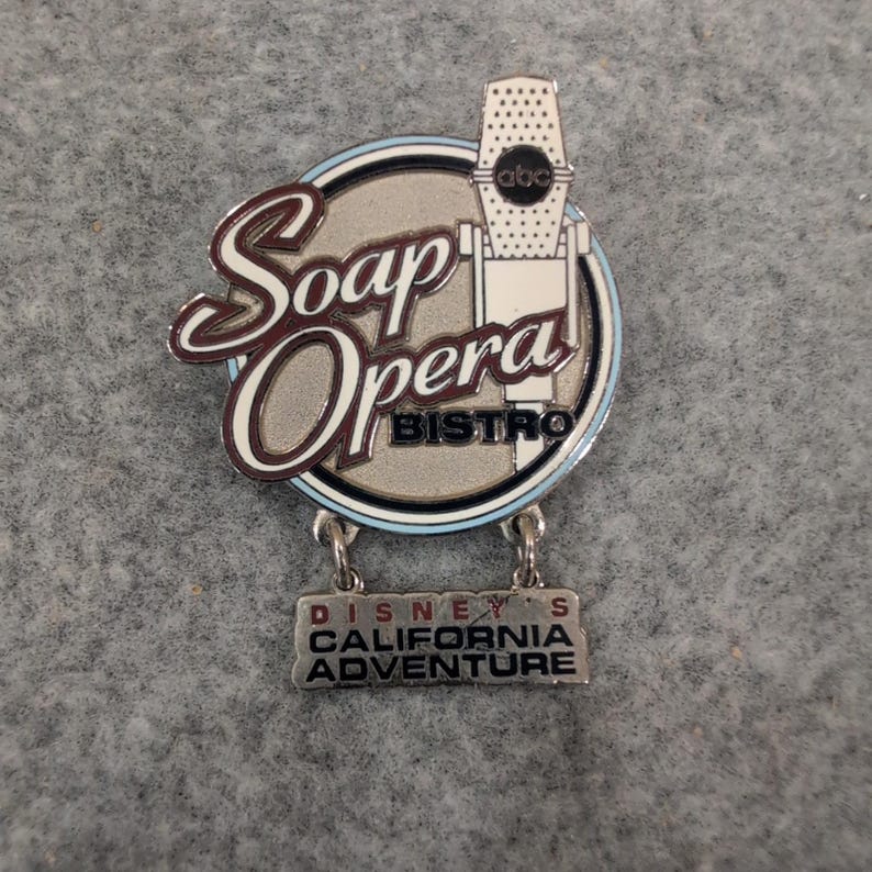 Disney California Adventure Soap Opera Bistro ABC microfoon hangspeld vintage afbeelding 1