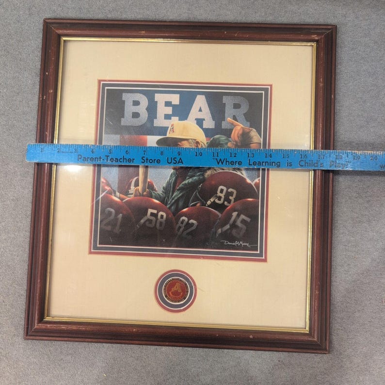Daniel A Moore Bear Bryant Alabama Crimson Tide Framed Art Print Commemorative image 7