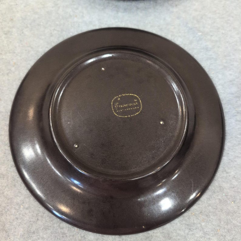 Franciscan Madeira Plates Set of 12 Dinner Salad Bread Butter Olive Green Brown image 14