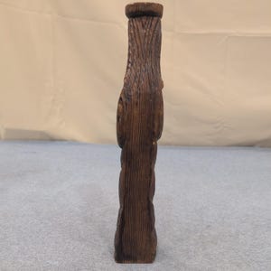 Vintage Hand Carved Wood Figurine Wise Man Prophet Religious Folk Art Sculpture image 3