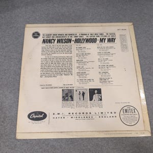 Nancy Wilson Hollywood My Way Vinyl LP 1963 Capitol ST 1934 Stereo Jazz Pop image 2