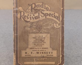 1939 Radio und Revival spezielles Hymnenbuch R. E. Winsett Shaped Notes Tennessee