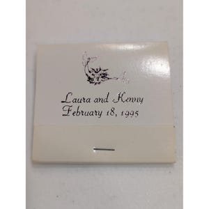 Laura and Kenny Wedding Matchbook February 18 1995 Keepsake Novelty image 1