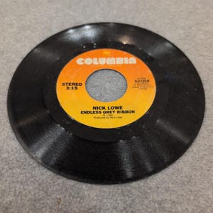 Nick Lowe Cruel To Be Kind Grey Ribbon 1979 Columbia 45 RPM Vinyl 3-11018 image 3