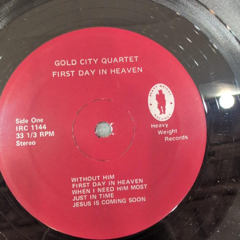 Gold City Quartet First Day In Heaven Vinyl LP Album 1981 IRC 1144 Gospel image 5