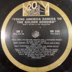 Marty Wilson Orchestra Young America Dances to Golden Goodies Vinyl LP TFM 3101 image 4