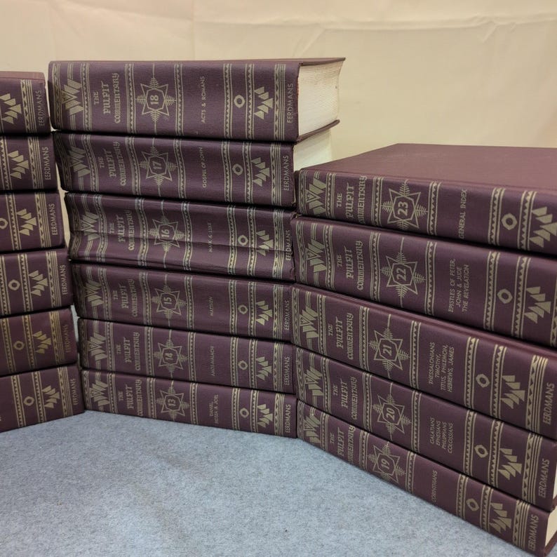 The Pulpit Commentary - Set completo di 23 volumi, edizione Eerdmans con indice, copertina rigida vintage. immagine 4