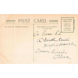 Vintage-Postkarte von John Winsch aus dem Jahr 1912: Frohe Ostern – Hase, Brücke, Landschaft, Deutschland Bild 2