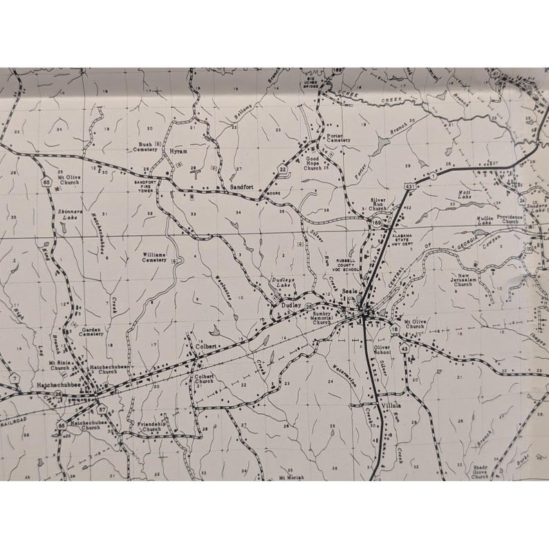 VTG 1975 General Highway Map Russell County Alabama 23" x 18" image 4