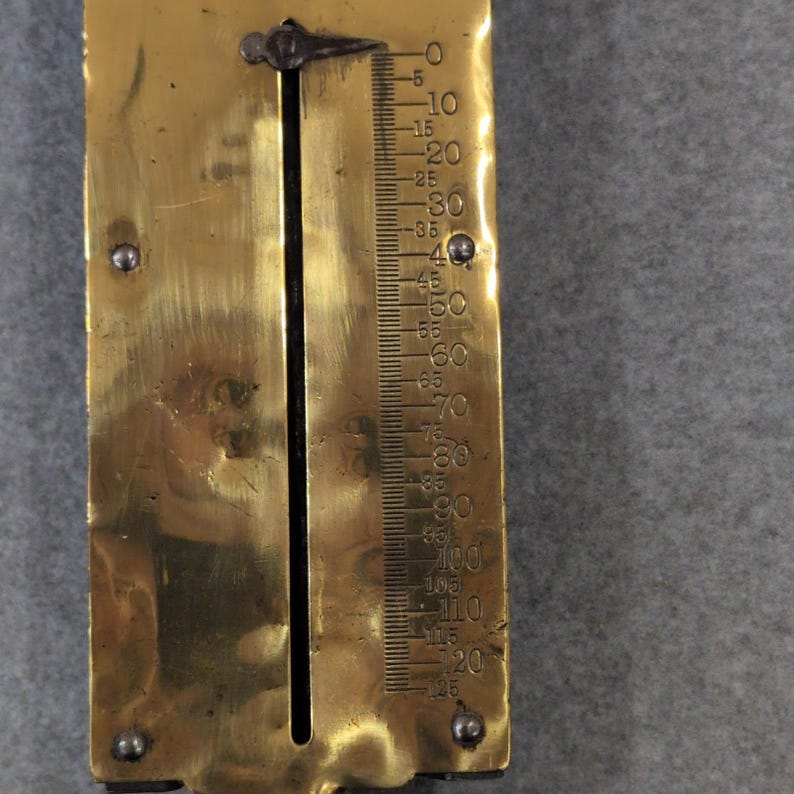 1890-1920's Chatillons Improved Spring Balance Hanging Scale NY 125 Lbs Brass image 6