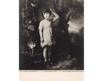 Thomas Gainsborough A Child with a Cat Metropolitan Museum of Art AZO Postcard