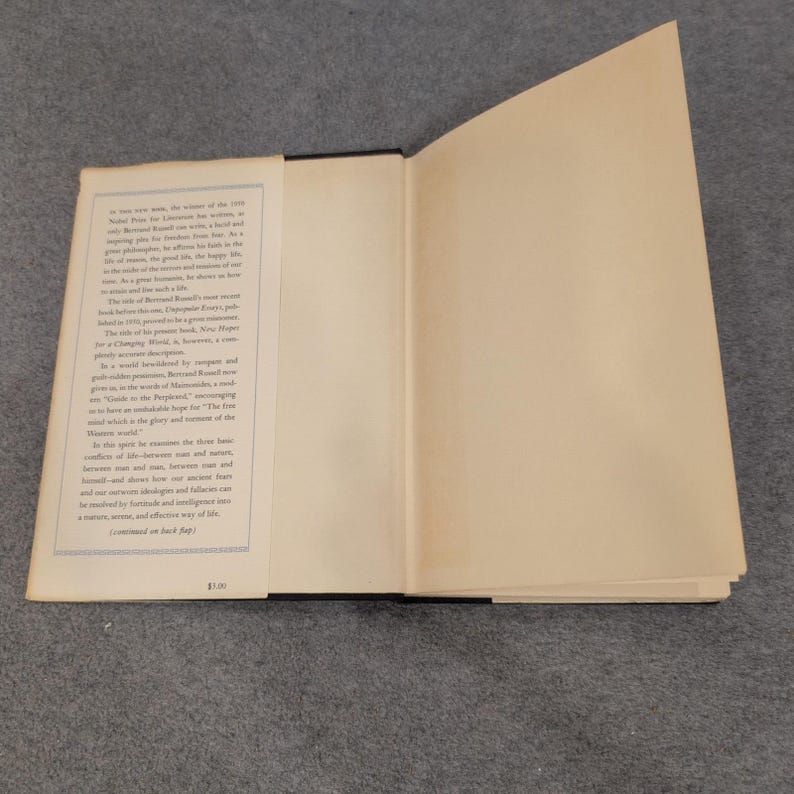 New Hopes for a Changing World Bertrand Russell 1951 1st American Edition HC DJ image 4