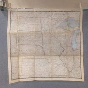 1948 National Geographic North Central United States Map Vintage Fold Out 27x26 image 1