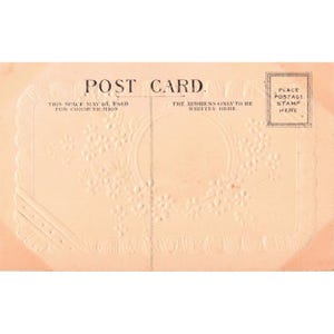 Antique 1910 Embossed Easter Postcard Blue Forget-Me-Nots Landscape Scene VG image 2
