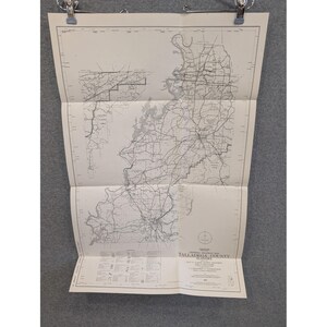 Vintage 1982 Talladega County Alabama General Highway Map 26" x 18" Sylacauga image 1