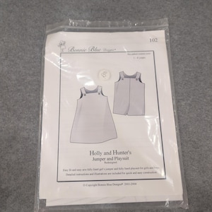 Bonnie Blue Designs 102 Holly and Hunter Jumper Playsuit Pattern Sizes 1-6 Years image 1