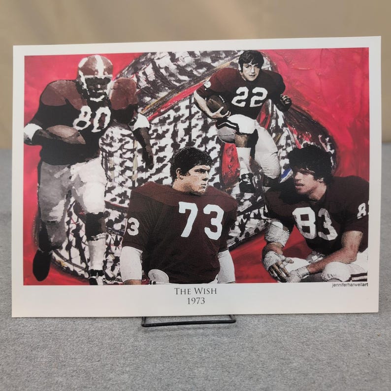 Jennifer Harwell Art History of Alabama Crimson Tide - Juego de 13 impresiones de fútbol imagen 10