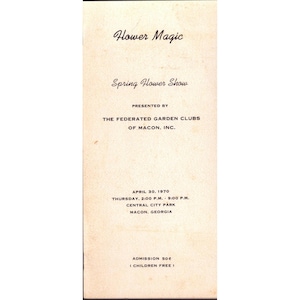 Vintage 1970 Flower Magic Spring Flower Show Program Macon Georgia Garden Club image 1