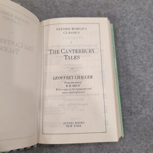 The Canterbury Tales Geoffrey Chaucer Oxford World's Classics Avenel Hardcover image 3