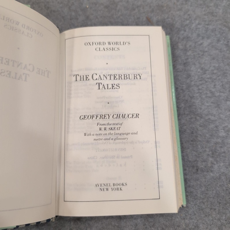 The Canterbury Tales Geoffrey Chaucer Oxford World's Classics Avenel Hardcover image 3