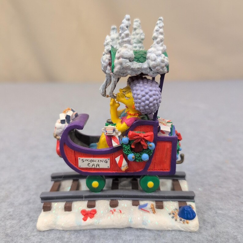 The Simpsons Christmas Express Smoking Car Patty Selma 2003 Sculpture 0454 image 1