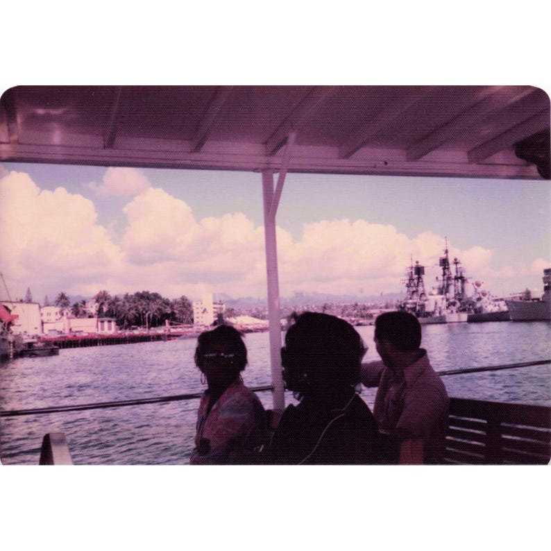 Vintage 1970s Pearl Harbor Navy Ships Tour Boat Photo Lot of 9 3.5x5 Warships image 2