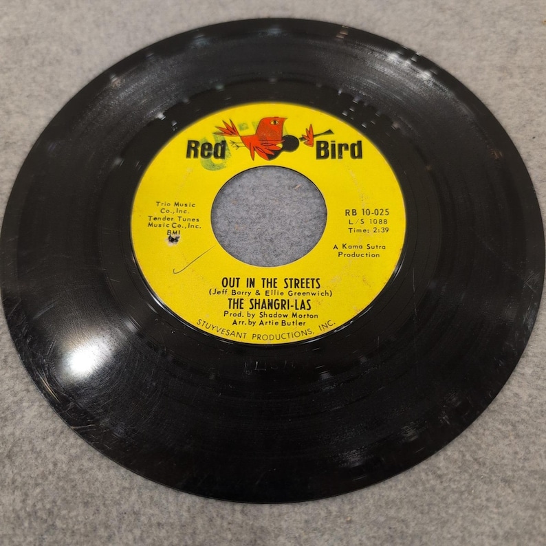 The Shangri-Las Out In The Streets The Boy Red Bird RB 10-025 45 RPM Vinyl image 4