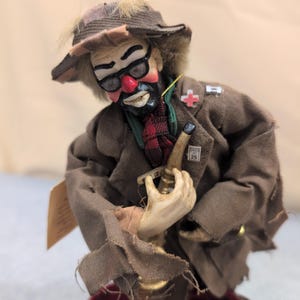 Vtg Emmett Kelly Jr Real Rags "The Sax Player" Clown Figurine Limited Edition image 2