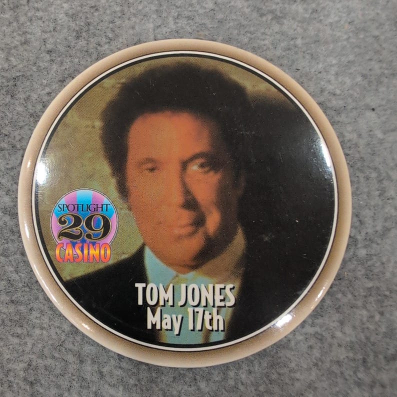 Tom Jones Spotlight 29 Casino Commemorative Pin May 17th Collectible Pinback image 1