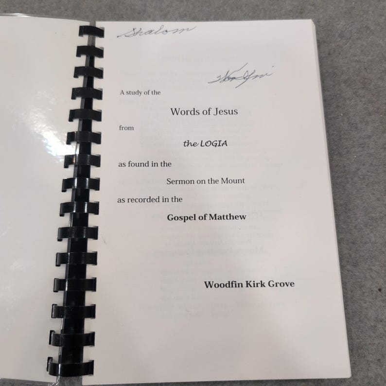 Logia Jesu ord Bergspredikan Woodfin Kirk Grove Signerad andakt bild 2