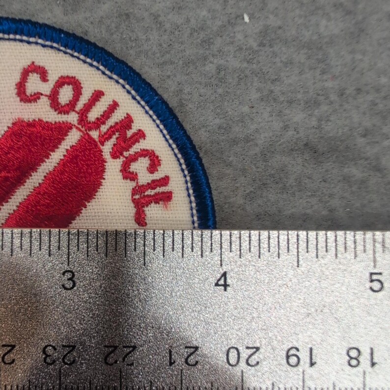 Choccolocco Council Jamboree 1976 Boy Scout Patch Embroidered USA Flag Eagle image 3