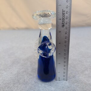 Vintage Murano Cobalt Blue Glass Angel Candle Holder MCM Style image 4