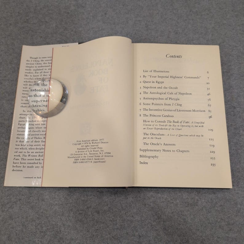 Napoleon's Book of Fate Richard Deacon 1977 First American Edition Hardcover image 4