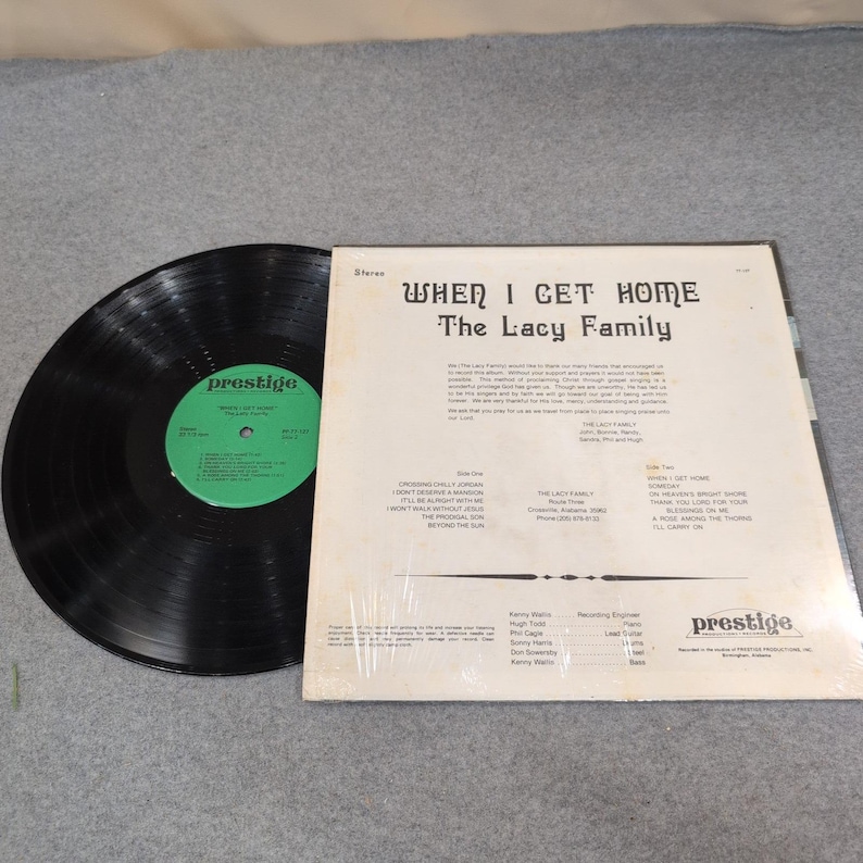 The Lacy Family When I Get Home Gospel Vinyl LP Prestige Productions PP-77-127 image 2