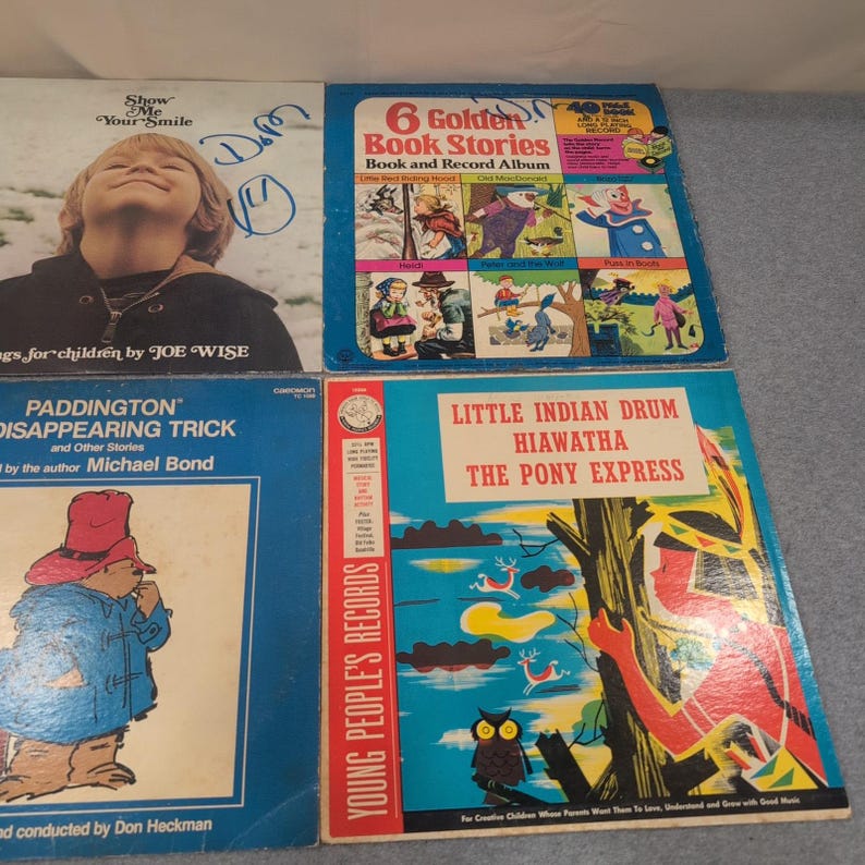 ヴィンテージ子供向けレコードセット パディントン ババール ゴールデンブックス LP 6枚組 画像 3