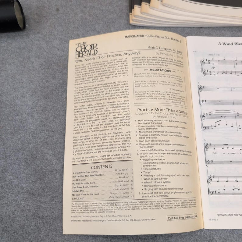 Lot of 7 The Choir Herald March April 1996 Vol 99 No 4 Choral Sheet Music image 2