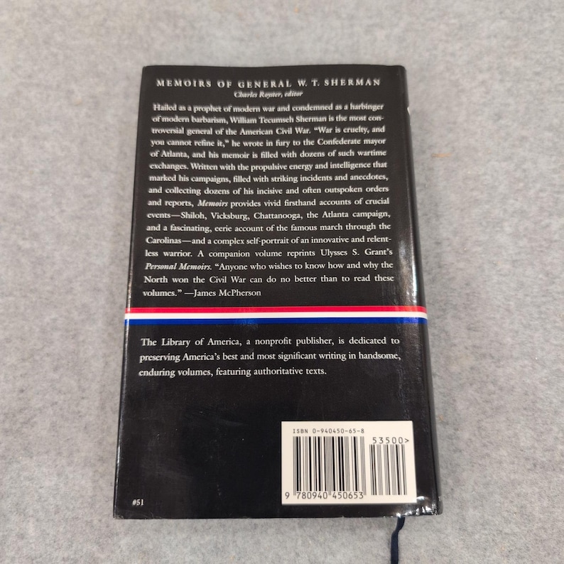 Sherman Memoirs of General W.T. Sherman Library of America Hardcover Book 51 image 2