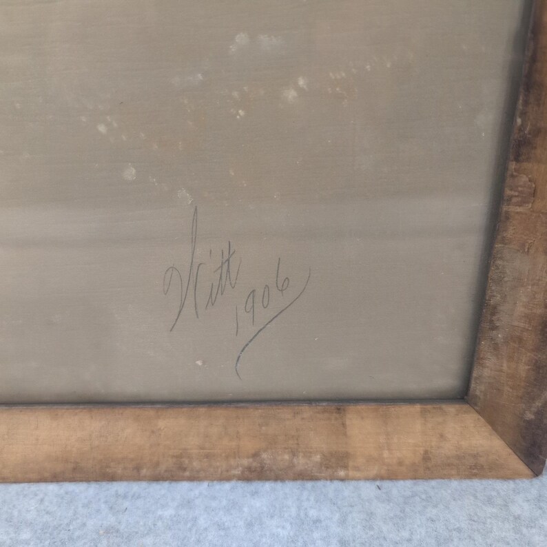 Antique 1906 Signed Child Portrait Photo John Wanamaker Philadelphia Frame Witt image 3