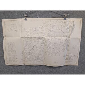 Mapa general de carreteras del condado de Barbour, Alabama, 29" x 18", Eufala Clayton, VTG 1983 imagen 1