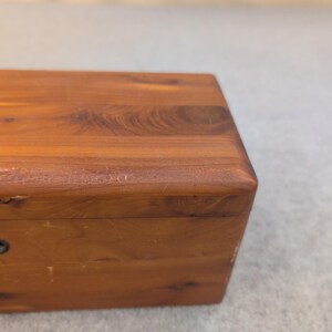 Vintage Lane Cedar Chest Miniature Jewelry Trinket Box Geo Cater Furniture Co image 4