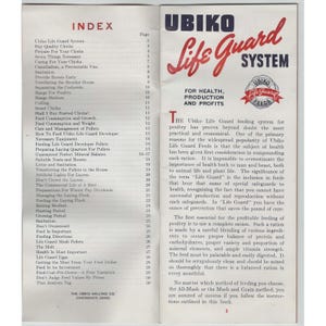 Vintage Ubiko Life Guard System Poultry Feed Booklet Cincinnati Ohio VG image 2
