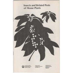 USDA Insects and Related Pests of House Plants Bulletin 67 Revised 1977 Booklet image 1