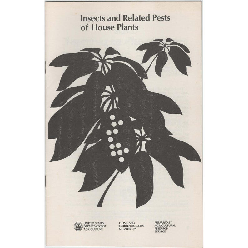 USDA Insects and Related Pests of House Plants Bulletin 67 Revised 1977 Booklet image 1