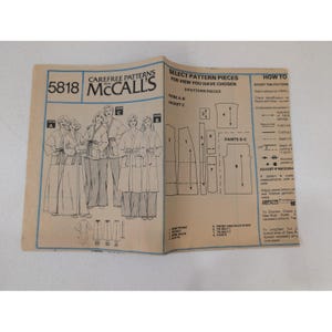 McCall's 5818 Sewing Pattern Misses' and Men's Robe Jacket Pants Medium image 4