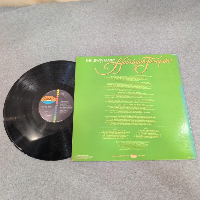 The Lewis Family Hallelujah Turnpike Vinyl LP Canaan CAS-9847 Gospel Bluegrass image 2